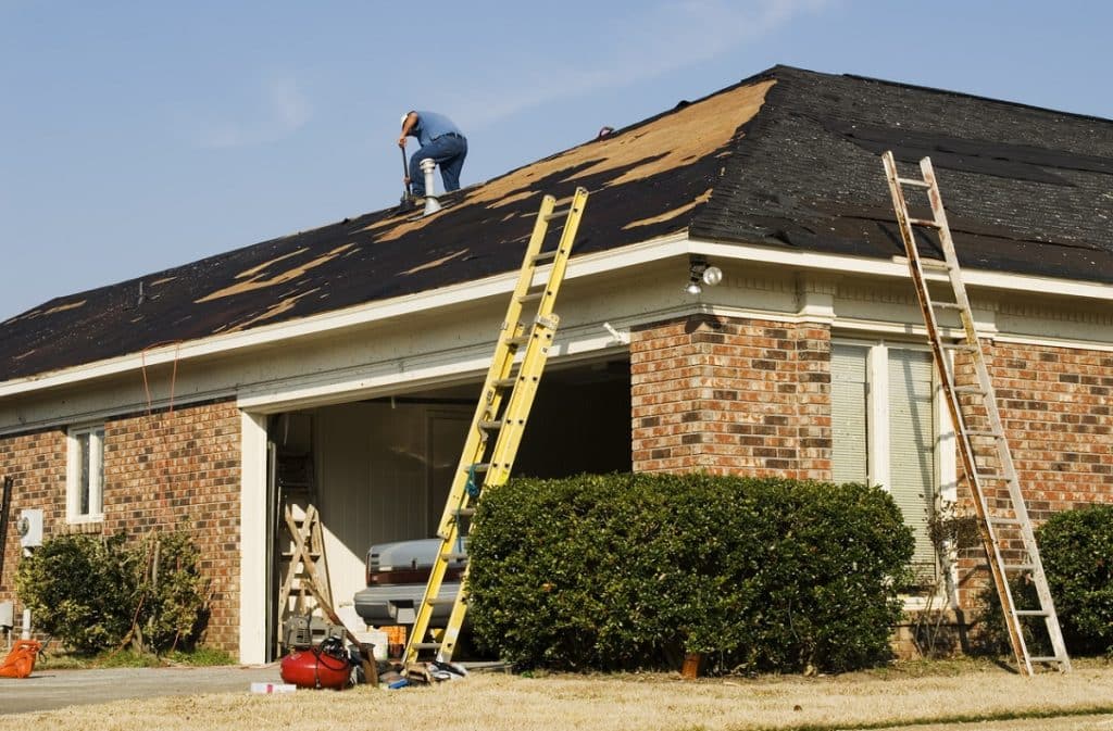 worker on a rooftop